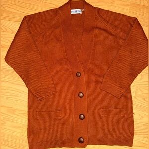 Women’s Vintage White Stag Burnt Orange Cardigan